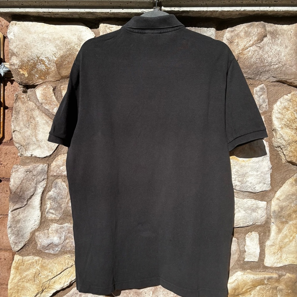 Lacoste Polo Shirt Mens Size XL Black Cotton Collar Shirt Crocodile Logo Preppy - Picture 4 of 6
